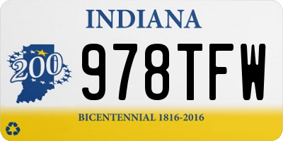 IN license plate 978TFW