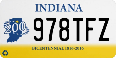 IN license plate 978TFZ