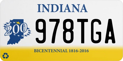 IN license plate 978TGA