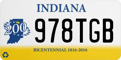 IN license plate 978TGB