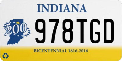 IN license plate 978TGD