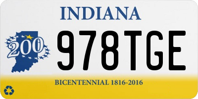IN license plate 978TGE