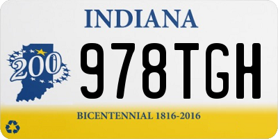 IN license plate 978TGH