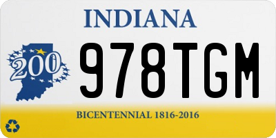 IN license plate 978TGM