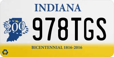 IN license plate 978TGS