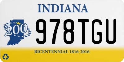 IN license plate 978TGU