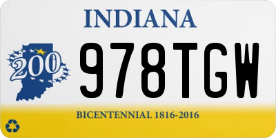 IN license plate 978TGW