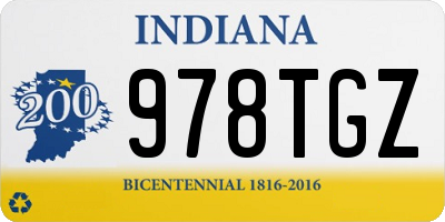 IN license plate 978TGZ