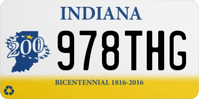 IN license plate 978THG