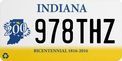 IN license plate 978THZ