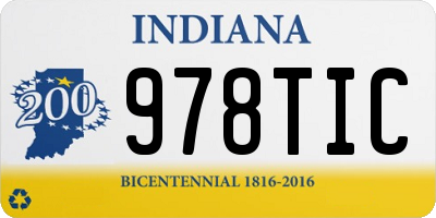 IN license plate 978TIC