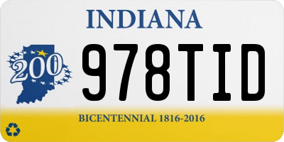 IN license plate 978TID