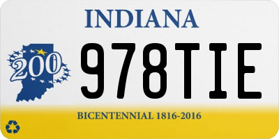 IN license plate 978TIE