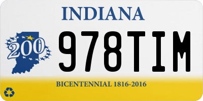 IN license plate 978TIM