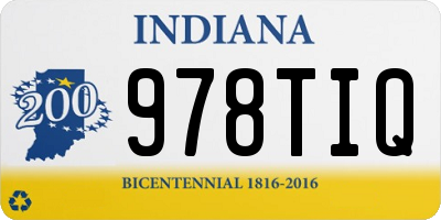 IN license plate 978TIQ