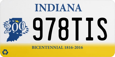 IN license plate 978TIS