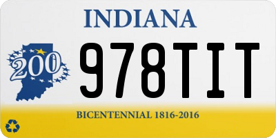 IN license plate 978TIT