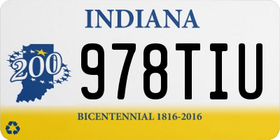IN license plate 978TIU