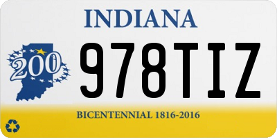 IN license plate 978TIZ