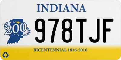 IN license plate 978TJF