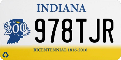 IN license plate 978TJR