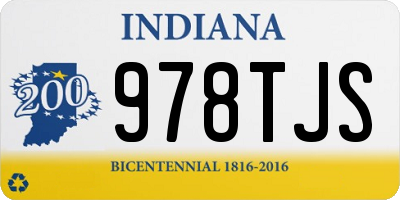 IN license plate 978TJS