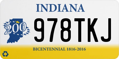 IN license plate 978TKJ