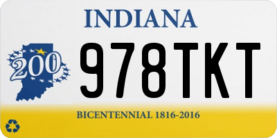 IN license plate 978TKT