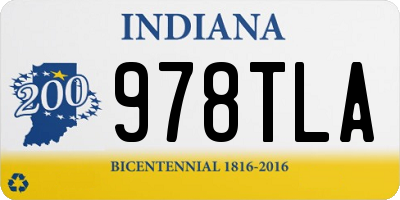 IN license plate 978TLA