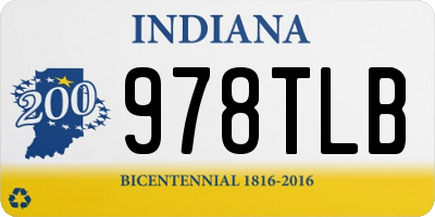 IN license plate 978TLB