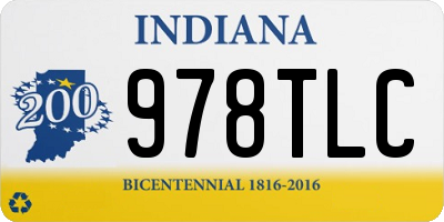 IN license plate 978TLC