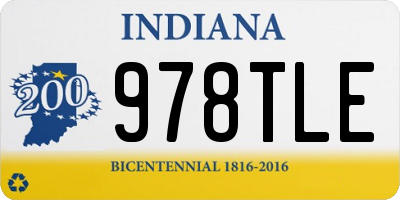 IN license plate 978TLE
