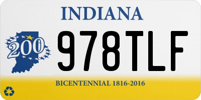 IN license plate 978TLF