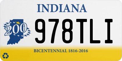 IN license plate 978TLI