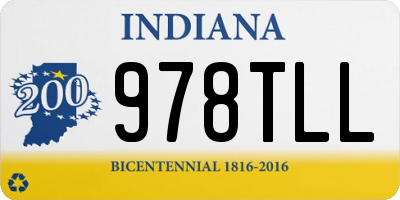 IN license plate 978TLL