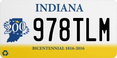 IN license plate 978TLM