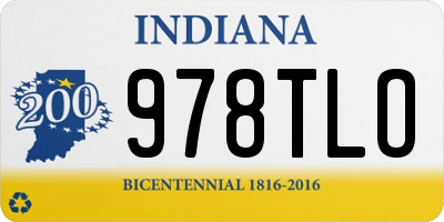 IN license plate 978TLO
