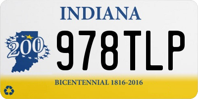 IN license plate 978TLP