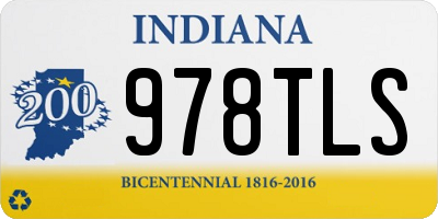 IN license plate 978TLS