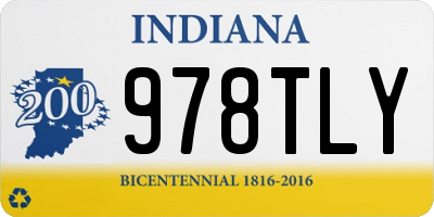 IN license plate 978TLY