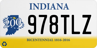 IN license plate 978TLZ