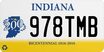 IN license plate 978TMB