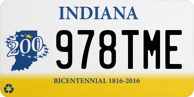IN license plate 978TME
