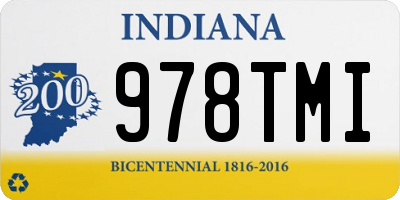 IN license plate 978TMI