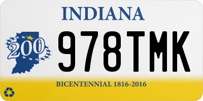 IN license plate 978TMK