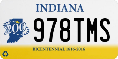 IN license plate 978TMS