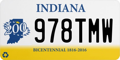 IN license plate 978TMW