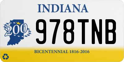 IN license plate 978TNB