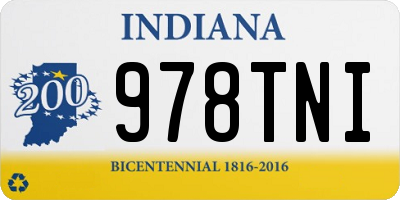 IN license plate 978TNI