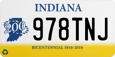 IN license plate 978TNJ